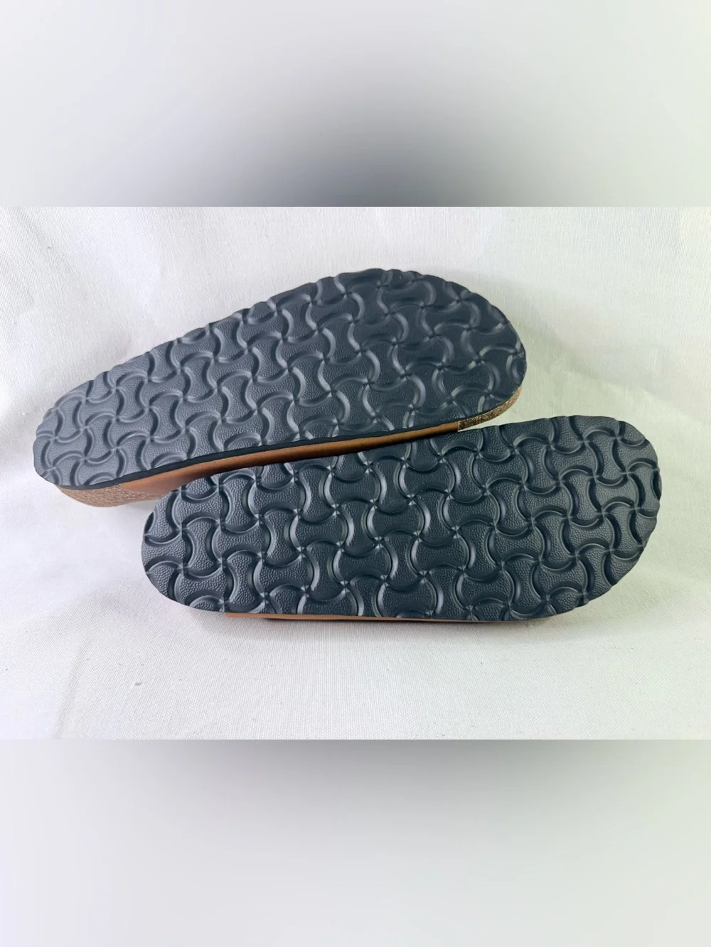 Classic Two-Strap with buckles Brown Leather Slide Unisex Mens 10 Women’s 11